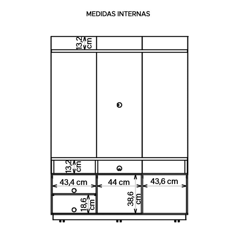 Estante Home Theater Para TV Até 55 Polegadas Domi Caemmun