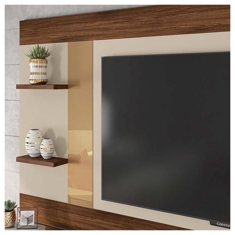 Conjunto Sala De Estar Painel Mesa Centro Discovery Caemmun