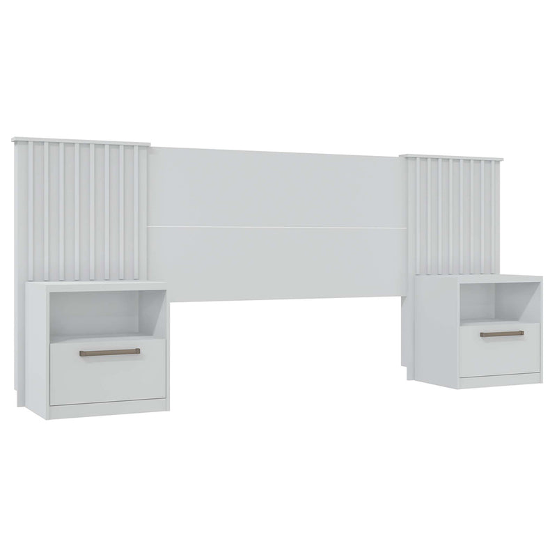 Cabeceira Para Cama Casal Extensível Branco Lucius Caemmun