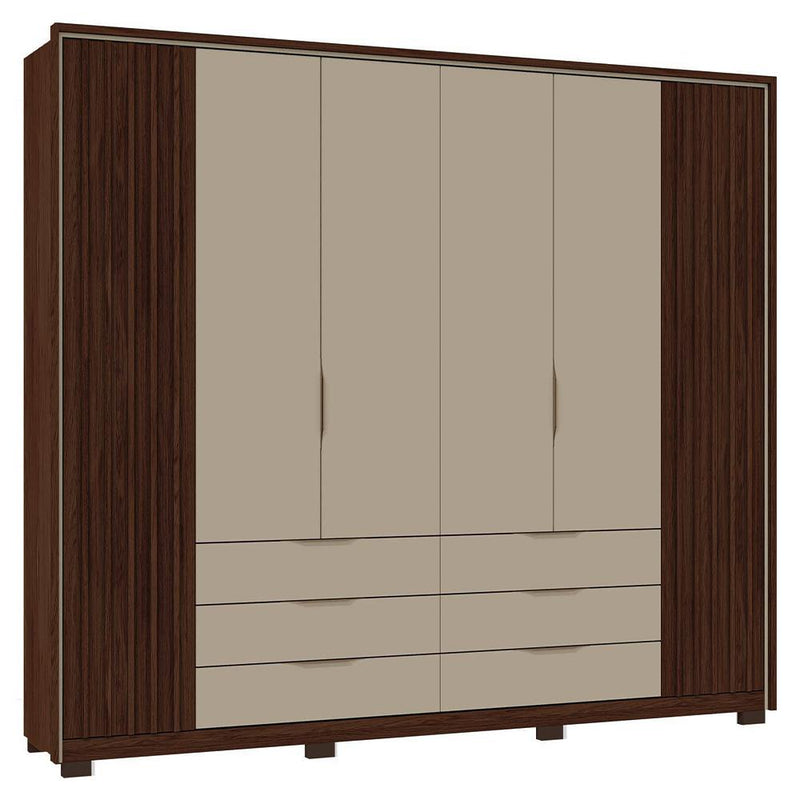 Guarda Roupa Casal Maximus 6 Portas 6 Gavetas Marrom Caemmun