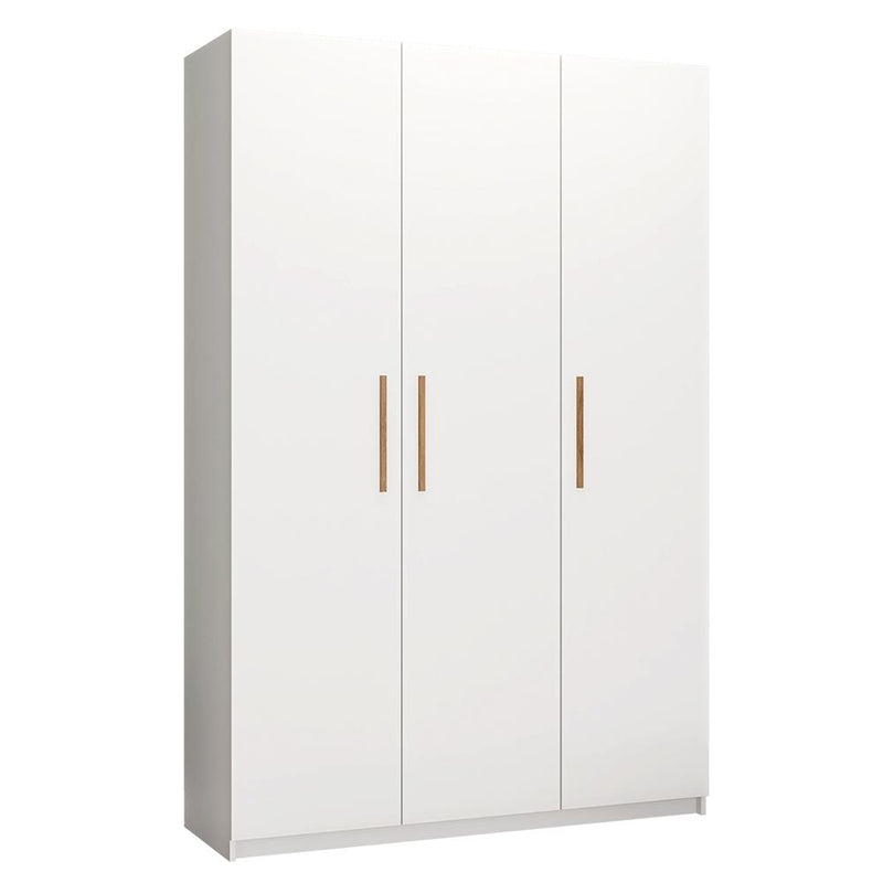 Guarda Roupa Roupeiro Casal 3 Portas Paris Branco Caemmun