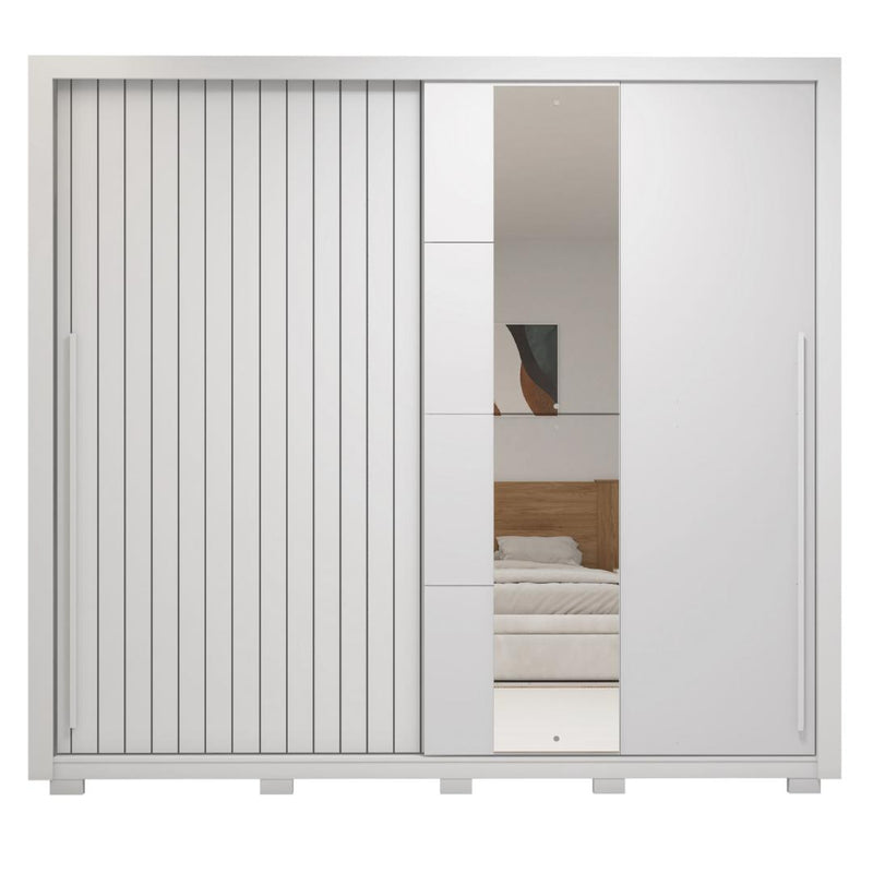 Guarda Roupa Casal 2 Portas 4 Gavetas Romanus Branco Caemmun