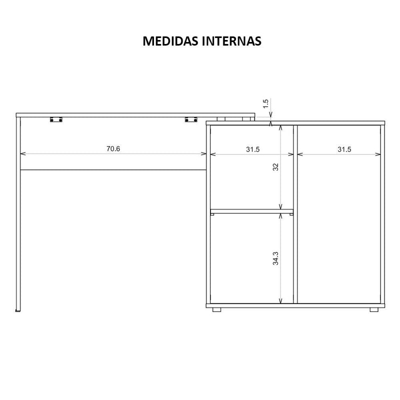 Mesa De Computador Com Porta De Correr Future Branca Caemmun