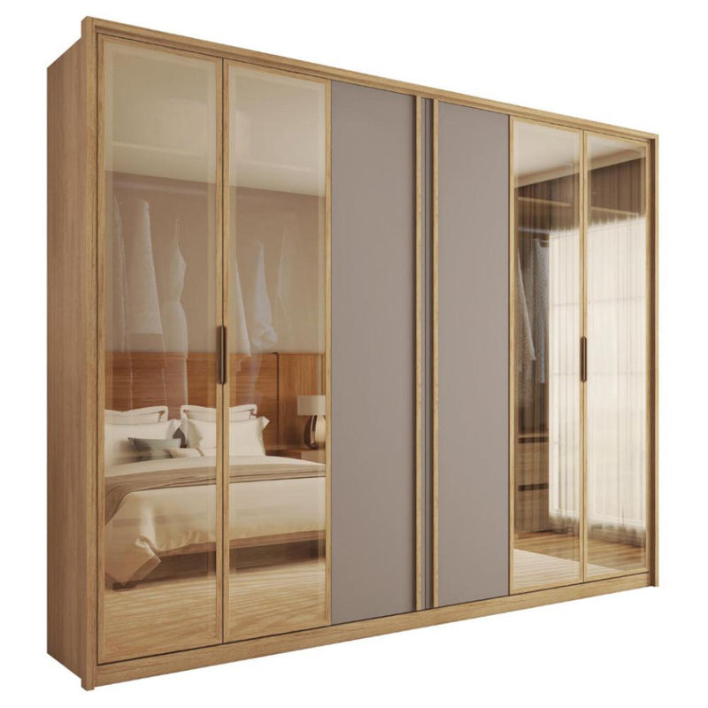 Guarda Roupa 6 Portas 6 Gavetas Marrom Diamond Caemmun